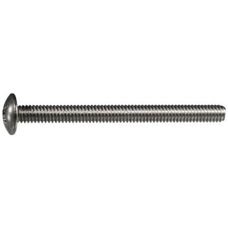 Midwest Fastener #8-32 x 2 in Phillips Truss Machine Screw, Plain 18-8 Stainless Steel, 6 PK 33898